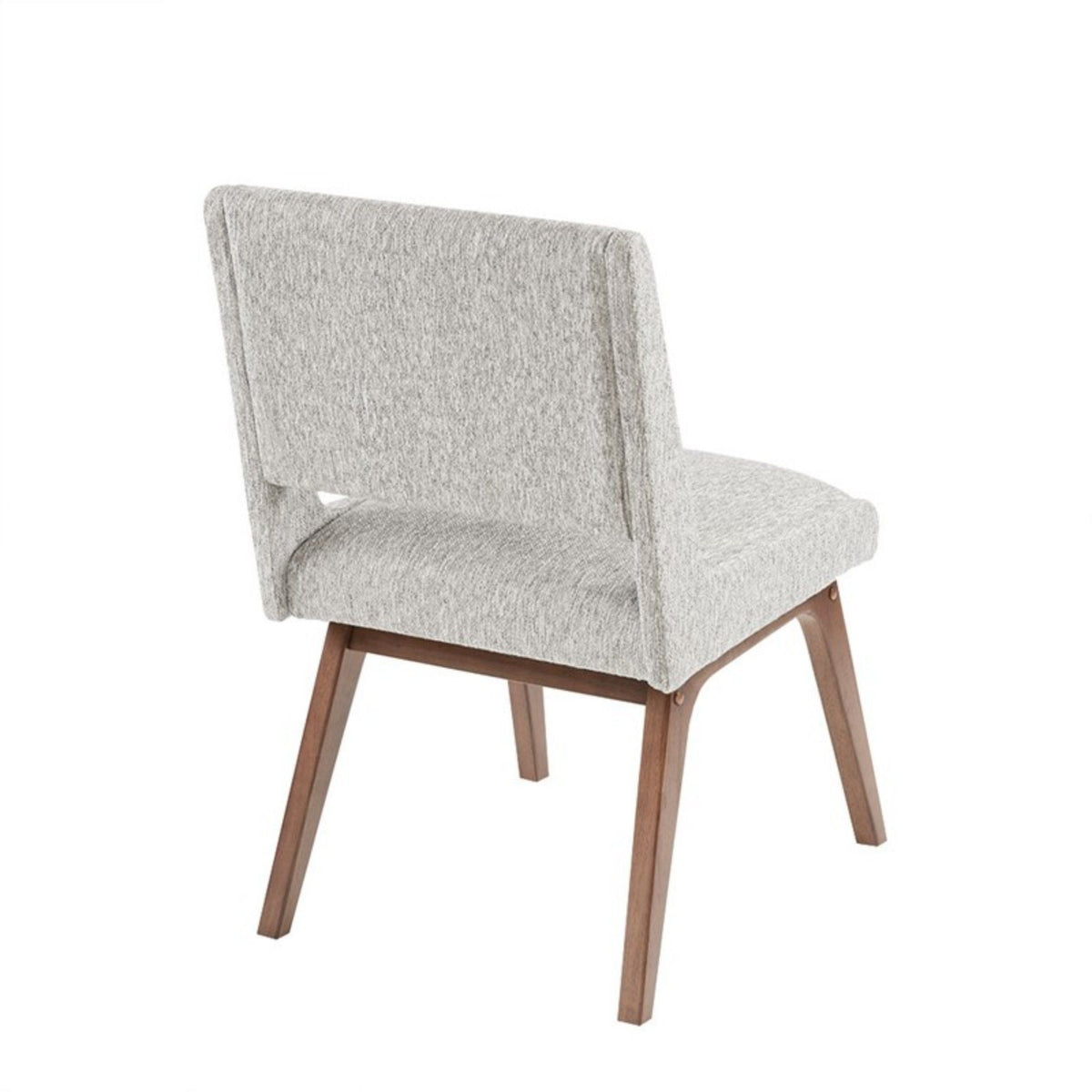 Dining side chair set with light gray upholstery by HouseOfZazla, wood legs on Tampa Home & Garden Store