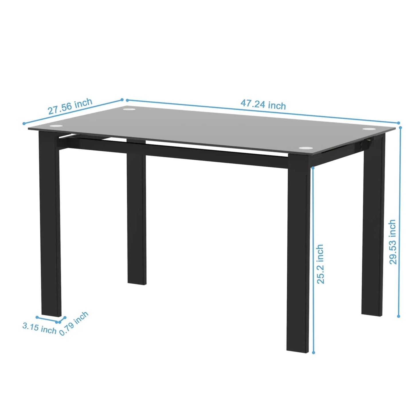 Glass Dining Table for Dining and Living Room