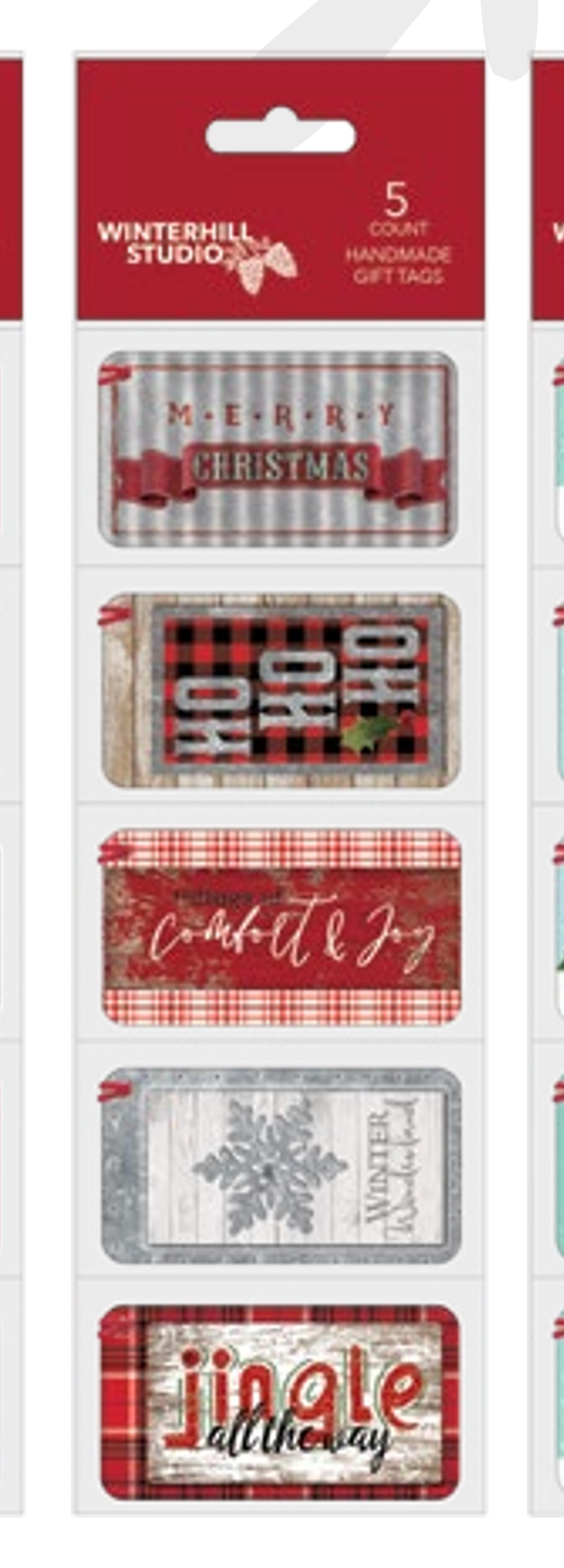 Gift tags set 5 count handmade with to/from space design from The Country Christmas Loft on Tampa Home & Garden Store