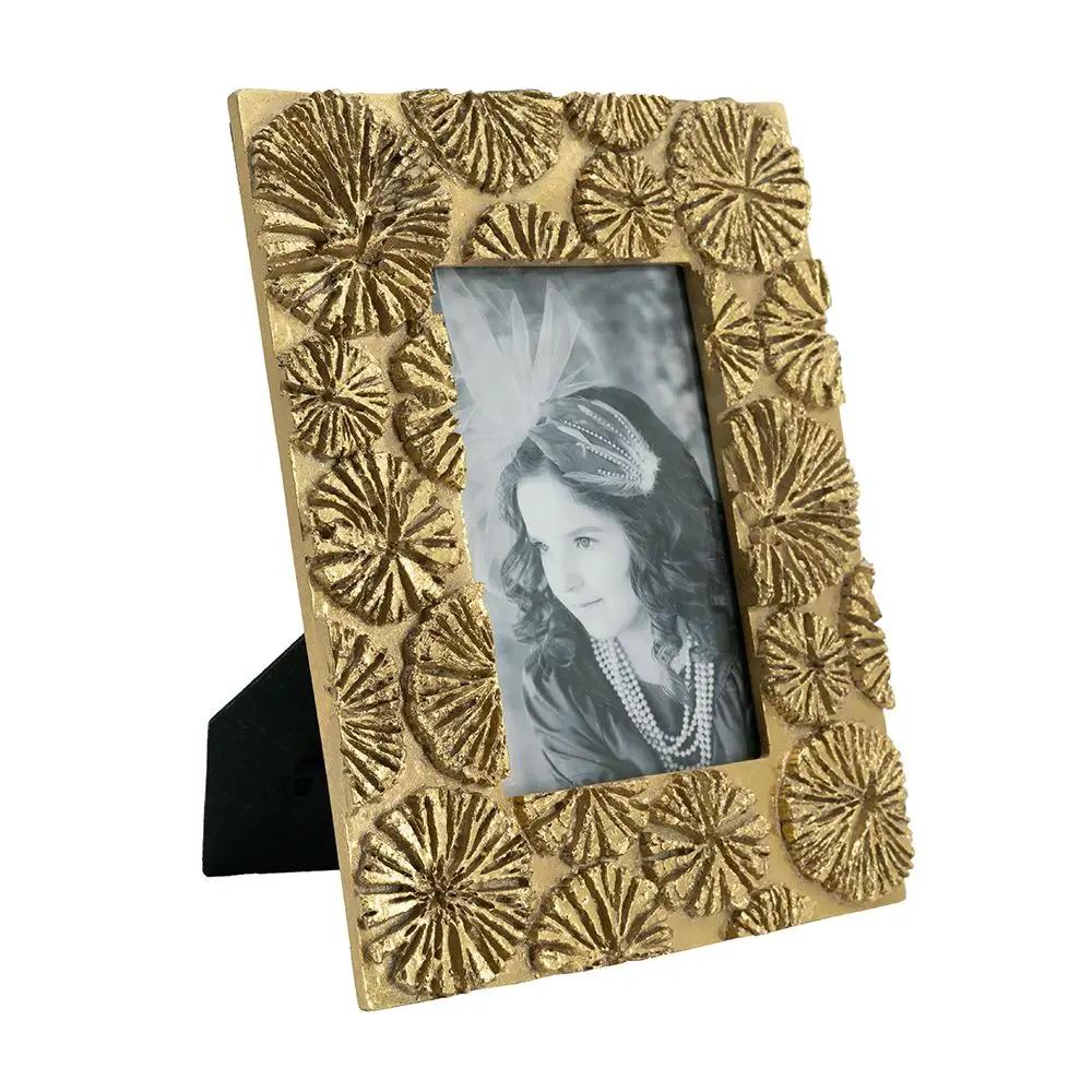 Photo Frame Set of 2 Gold Finish For Desk Hallway