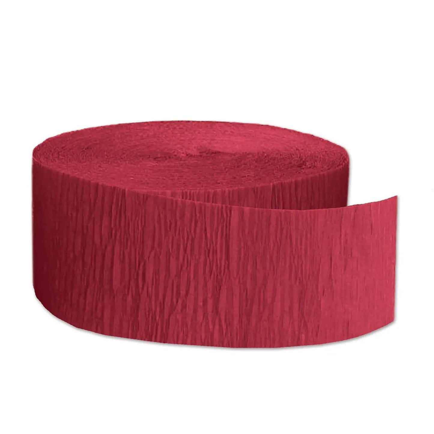 Red crepe paper streamer roll for party decor on Tampa Home & Garden Store