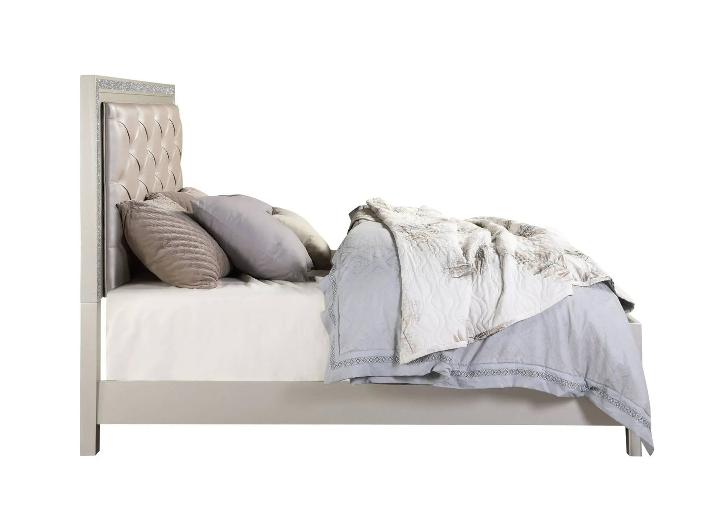 Sliverfluff Bed With LED Lighting and Headboard