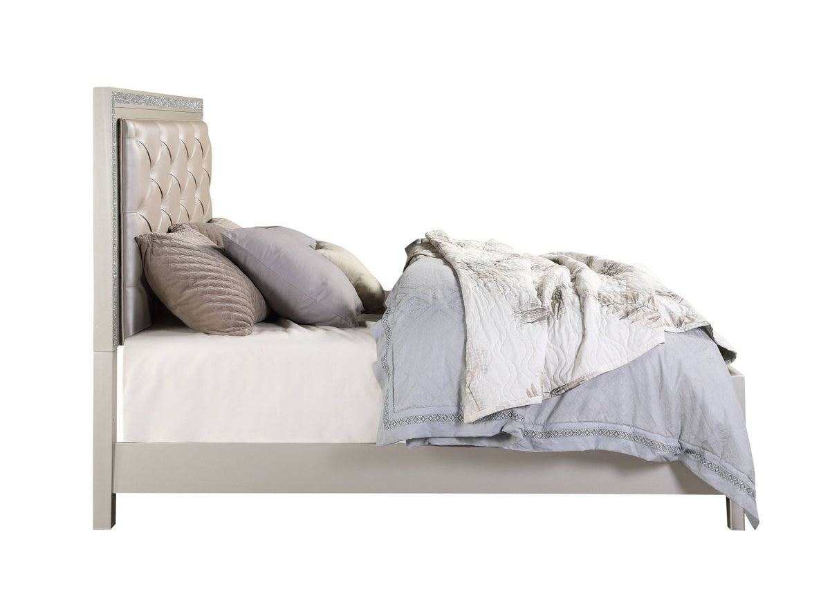 Sliverfluff LED Storage Bed with Padded Headboard