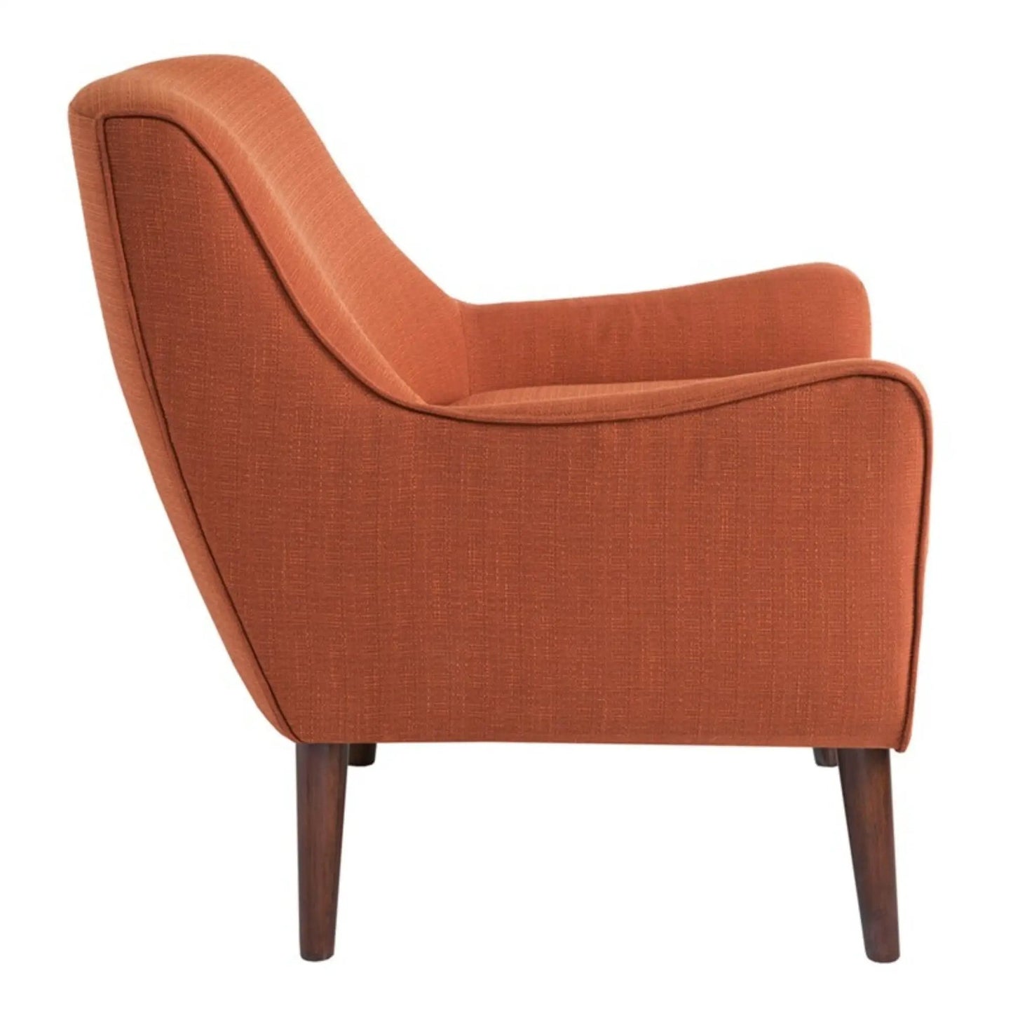 Accent Chair Upholstered With Legs Burnt Orange