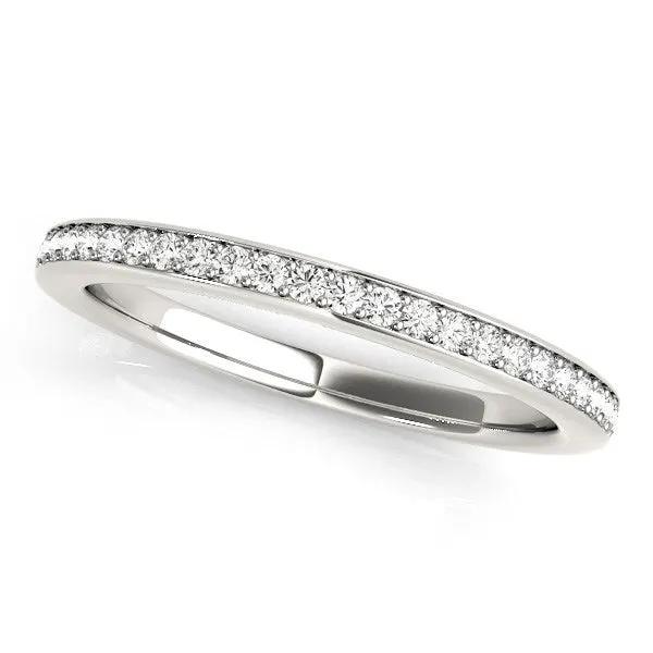 14k white gold diamond wedding ring with pave-set band, 1/4 cttw by Bids.com on Tampa Home & Garden Store