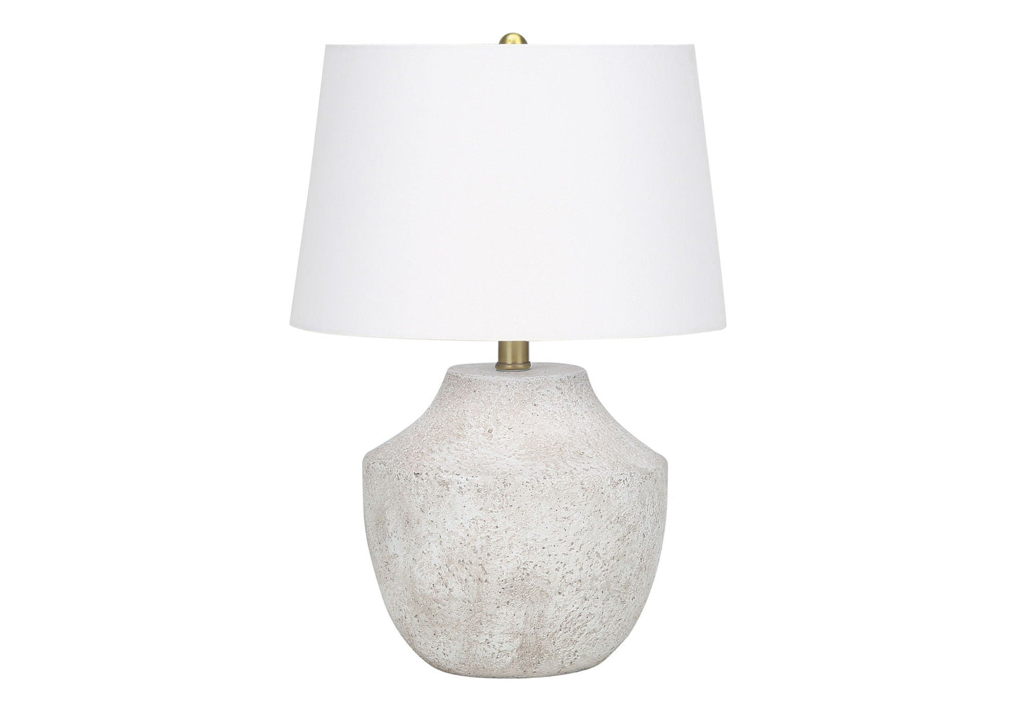 Table lamp, cream concrete base with white fabric shade, HouseOfZazla on Tampa Home & Garden Store