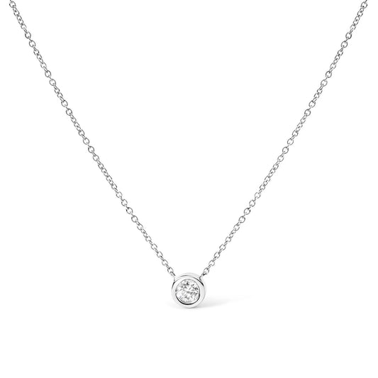 Rose Gold Plated Diamond Bezel Pendant Necklace with round diamond centerpiece on Tampa Home & Garden Store