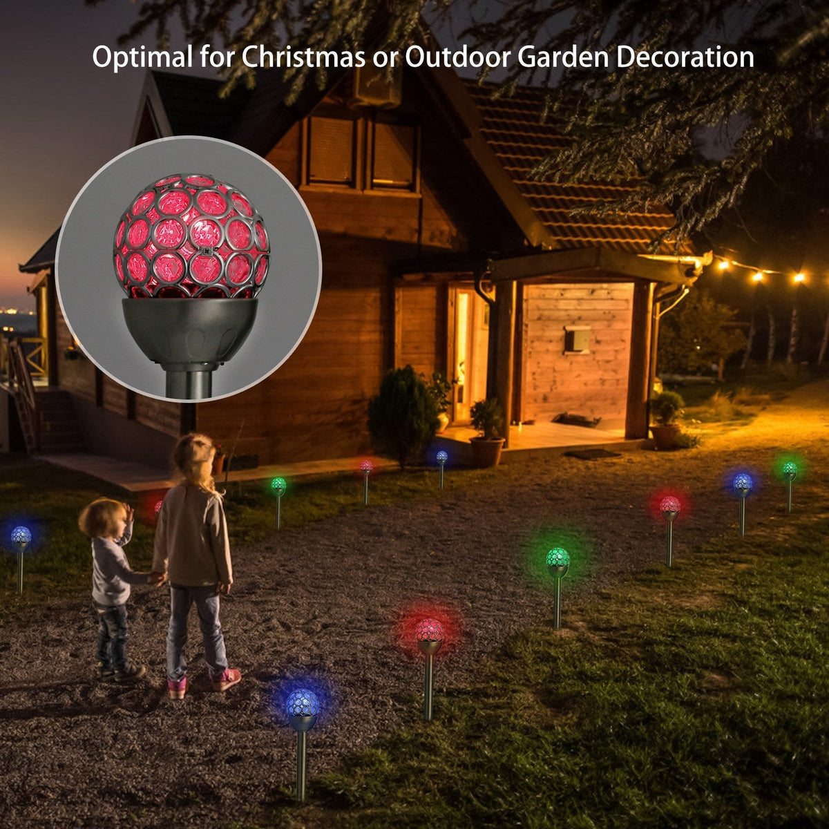 Solarek 3-Pack RGB Ball Solar Lights IP44 Waterproof for landscape lighting by GBruno Store on Tampa Home & Garden Store