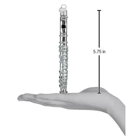 Flute glass ornament in silver finish, 5.75 in tall, holiday decor by The Country Christmas Loft on Tampa Home & Garden Store
