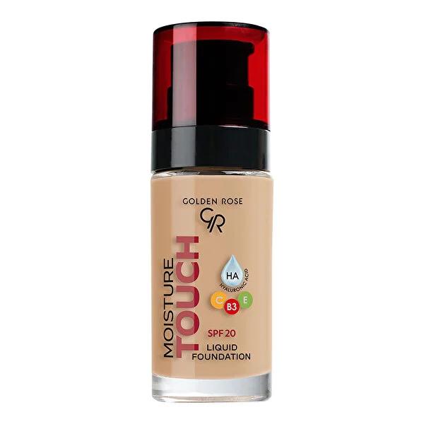 Foundation Golden Rose Moisture Touch Liquid Foundation SPF20 bottle with red pump beige shade on Tampa Home & Garden Store