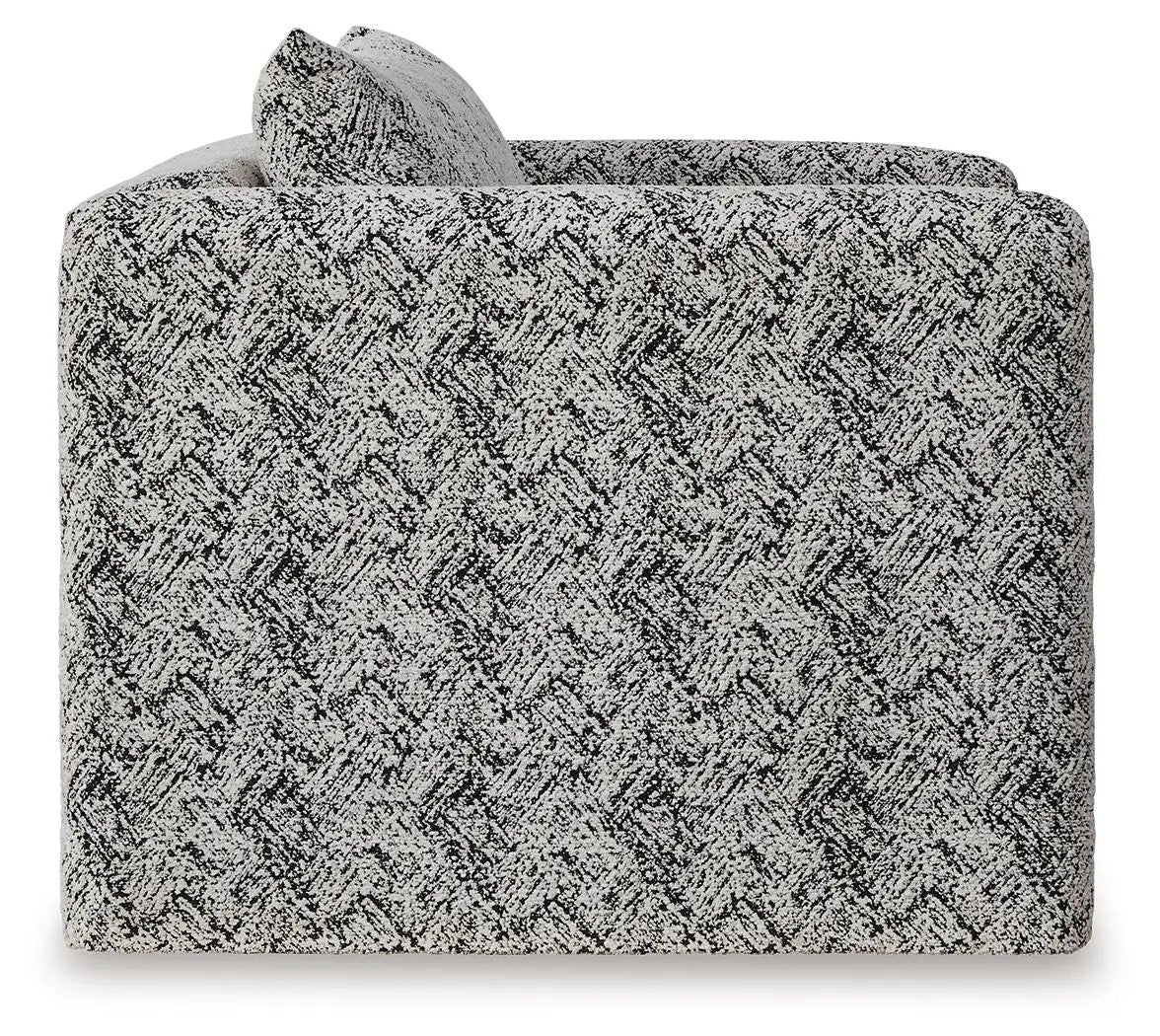 Kenbell Accent Chair Black and White Geometric