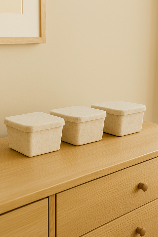 The Sculpted Bin - Petite with Lid