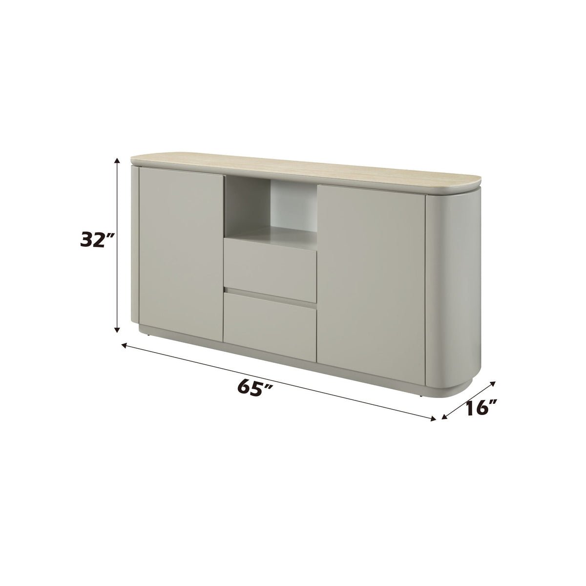 Ingram Ceramic Top Server light gray with durable ceramic top by HouseOfZazla on Tampa Home & Garden Store