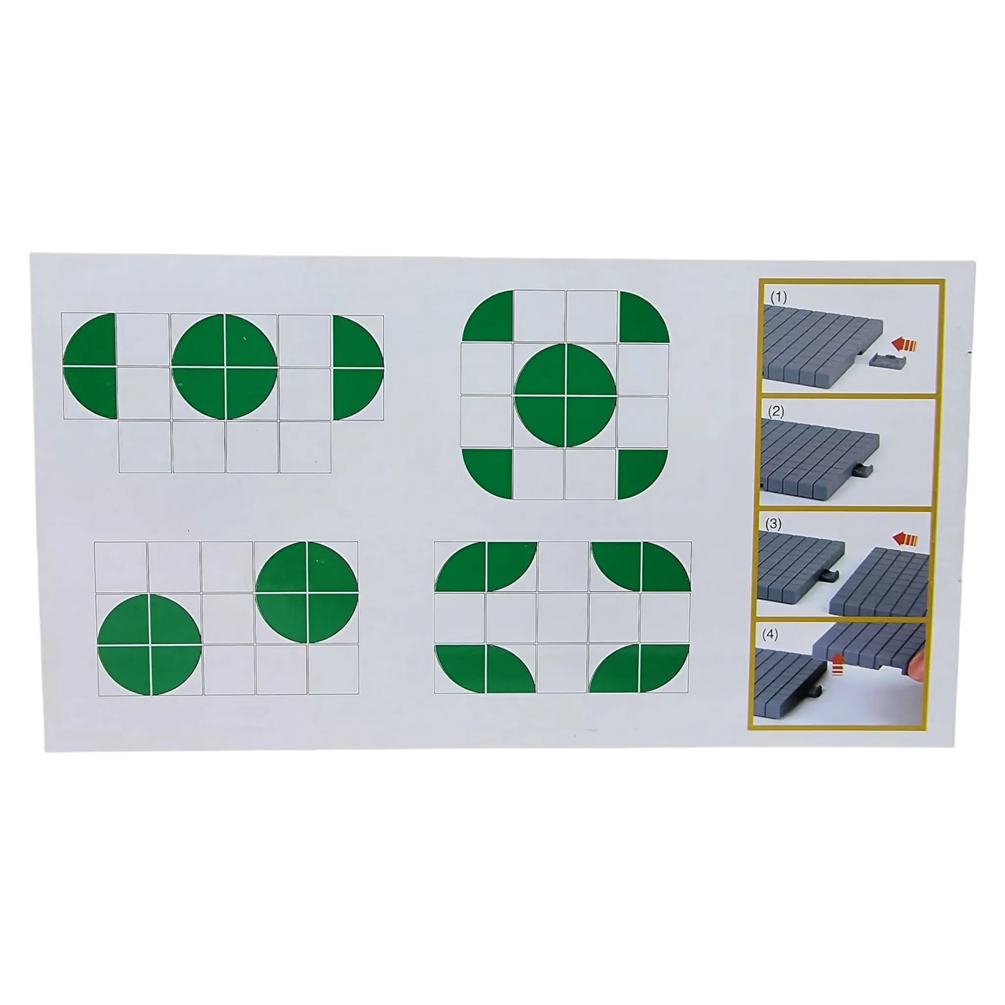 Lemax Park Square Plaza Grass 24-piece set with green plaza tiles on instruction sheet on Tampa Home & Garden Store