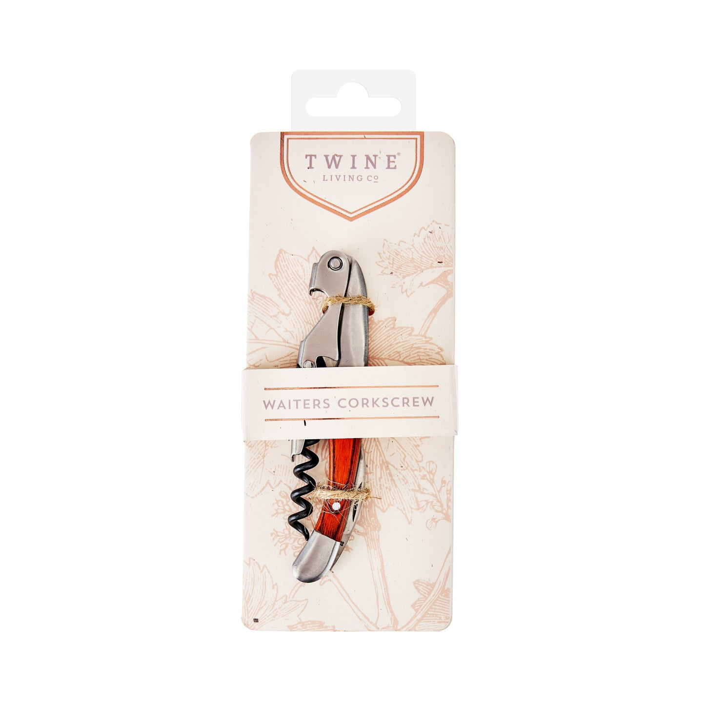 Stainless Steel and Wood Double Hinge Corkscrew
