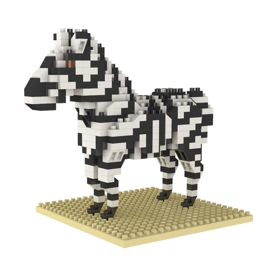 Mini Building Blocks Zebra Set black and white zebra on beige base by Country Christmas Loft on Tampa Home & Garden Store