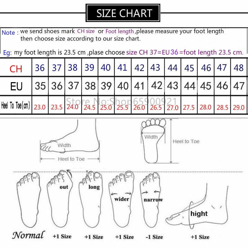 Stevvex camouflage rubber clog sandals size chart with CH/EU grid and foot diagrams for men on Tampa Home & Garden Store