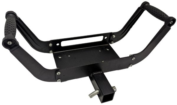 Carbon Offroad USA tow hitch winch mounting cradle, black steel cradle with grip handles on Tampa Home & Garden Store
