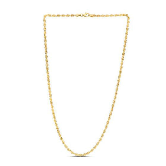 14k Yellow Gold Light Rope Chain Necklace 3.00 mm Bids.com on Tampa Home & Garden Store