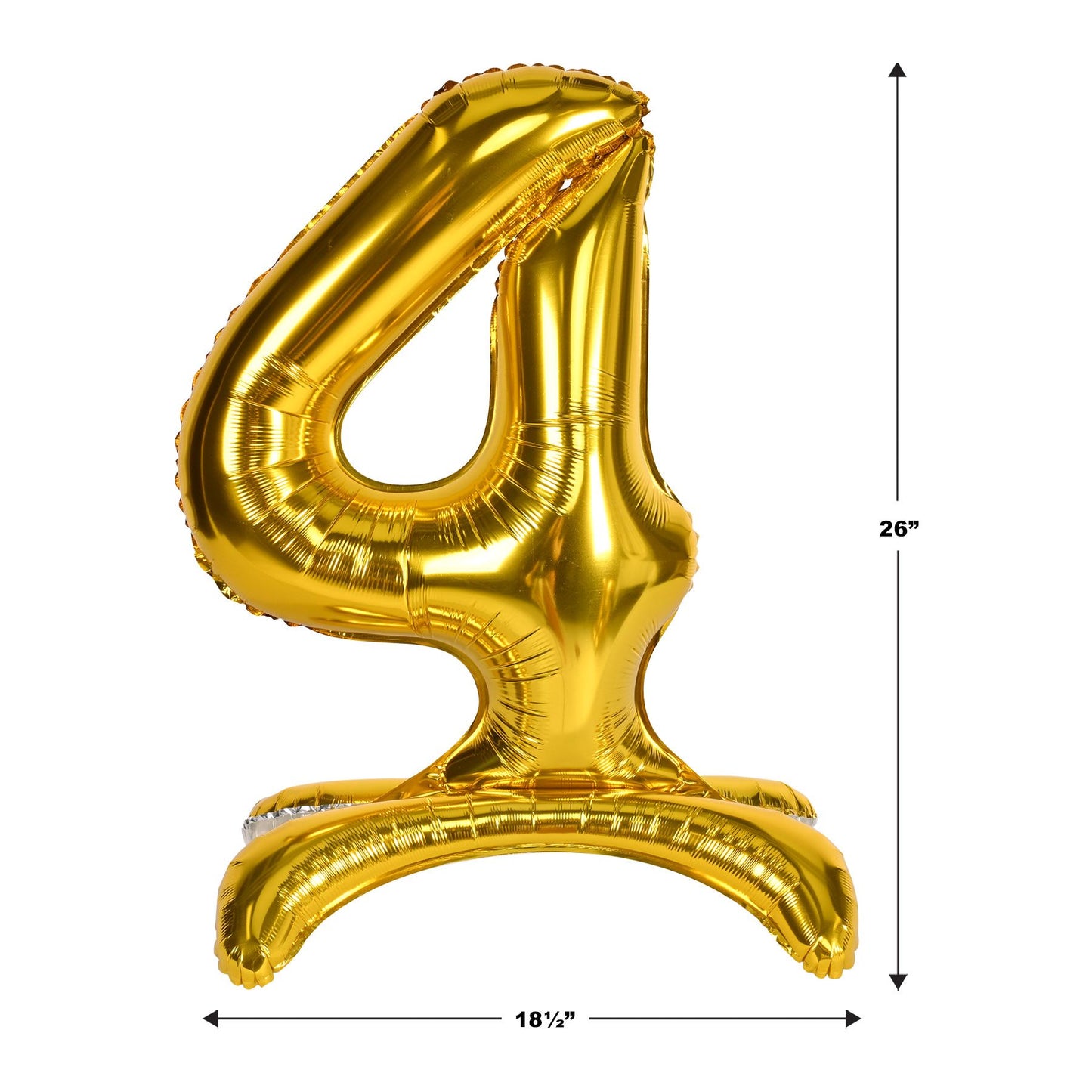 Self-standing 26-inch gold number 4 balloon by The Country Christmas Loft, Balloons on Tampa Home & Garden Store
