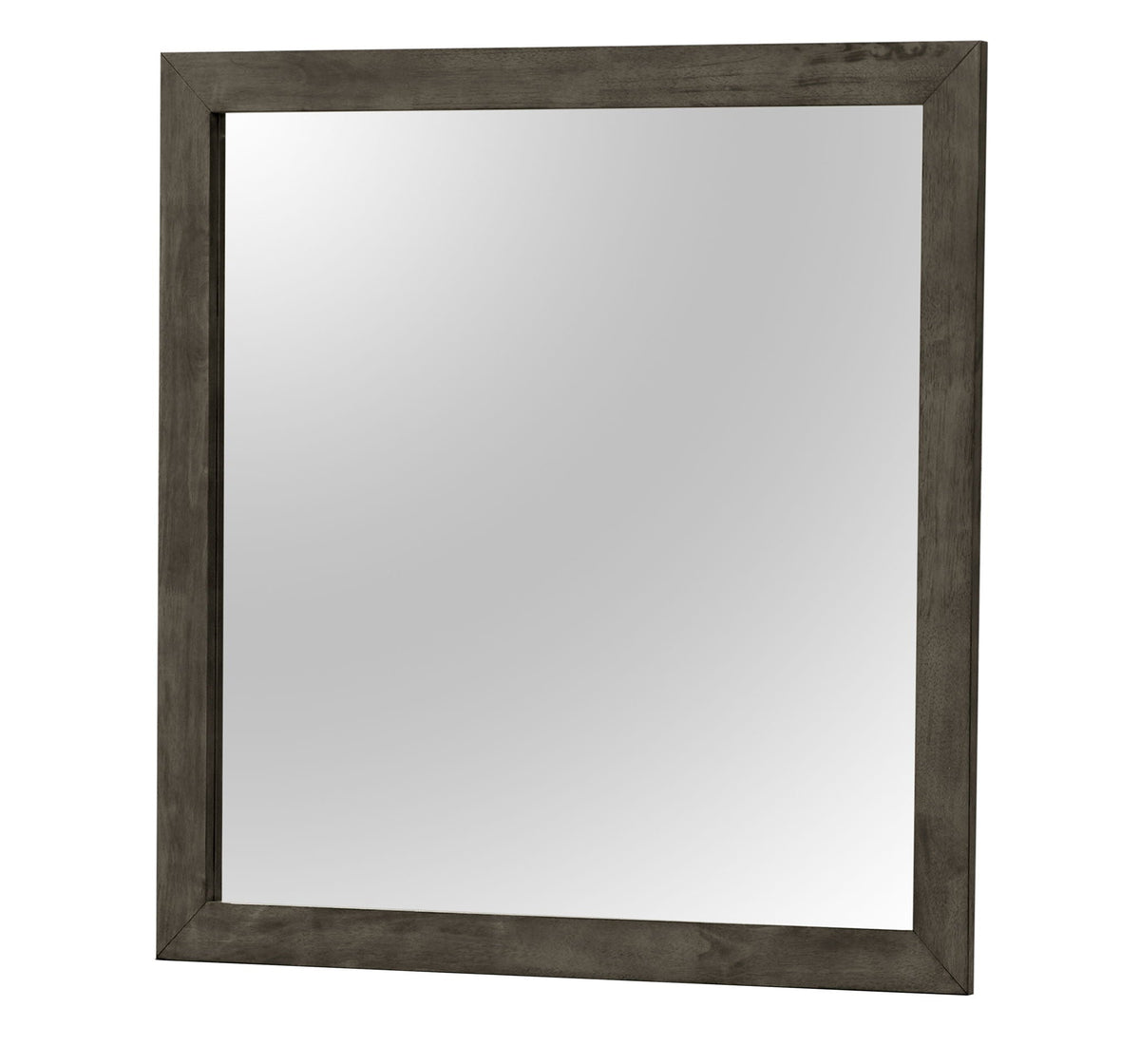 Wall Mirror HouseOfZazla modern design transitional wood frame in dark gray on Tampa Home & Garden Store