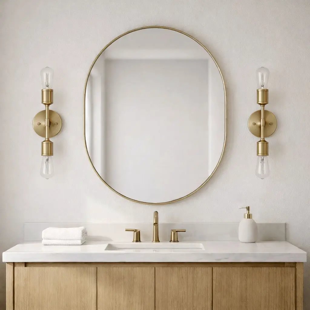 Reverie Double Lights Wall Sconce Clear Gold