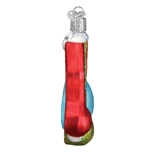 Measuring Spoons Ornament bright red spoon with silver cap and colorful accents on Tampa Home & Garden Store