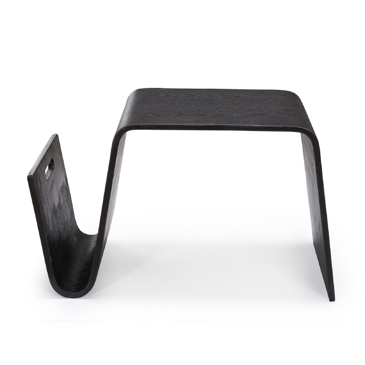 Brookside End Table with Curved Magazine Shelf dark finish by HouseOfZazla on Tampa Home & Garden Store