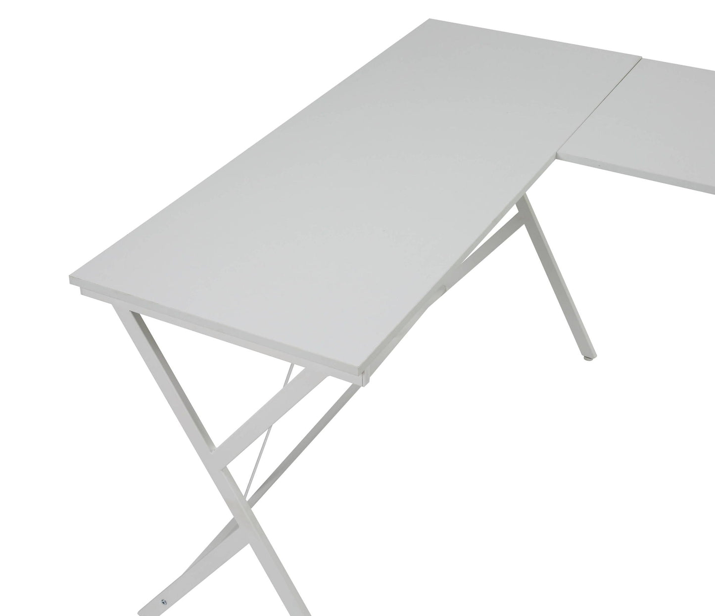Dazenus Computer Desk white corner desk with metal frame by HouseOfZazla on Tampa Home & Garden Store