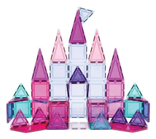 Tileblox Inspire 60 Piece Set construction toy forms a castle with pink purple teal tiles on Tampa Home & Garden Store