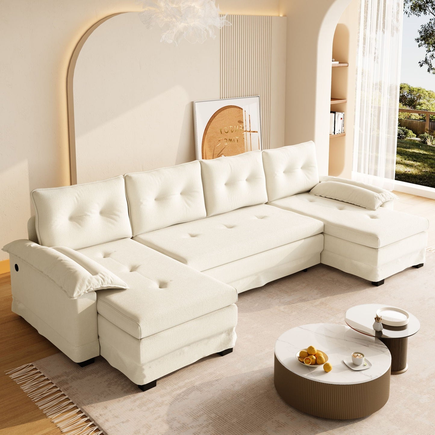 U Shaped Sleeper Sofa for a Cozy Living Room