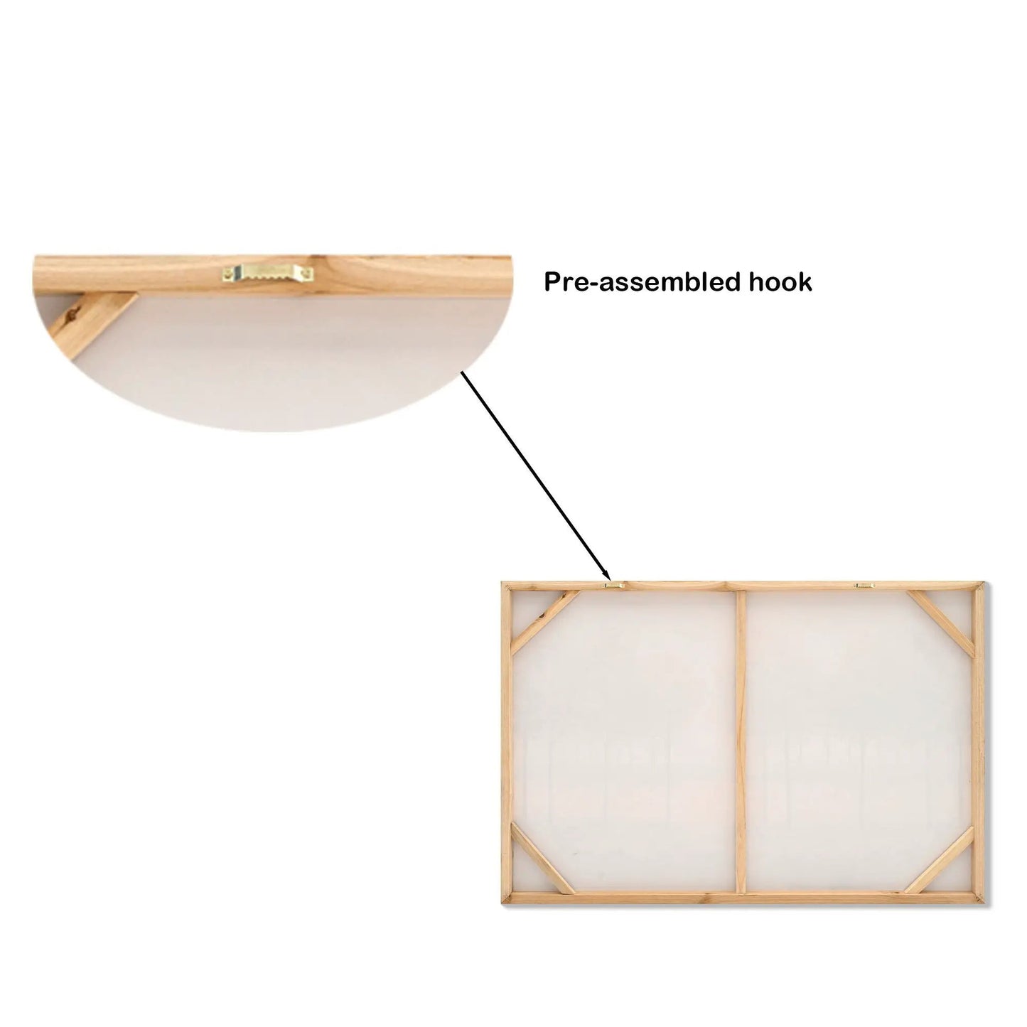 Canvas Art back view with wooden frame and pre-assembled hook on Tampa Home & Garden Store