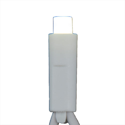 50-Light Pure White Frosted LED White Wire Light Set