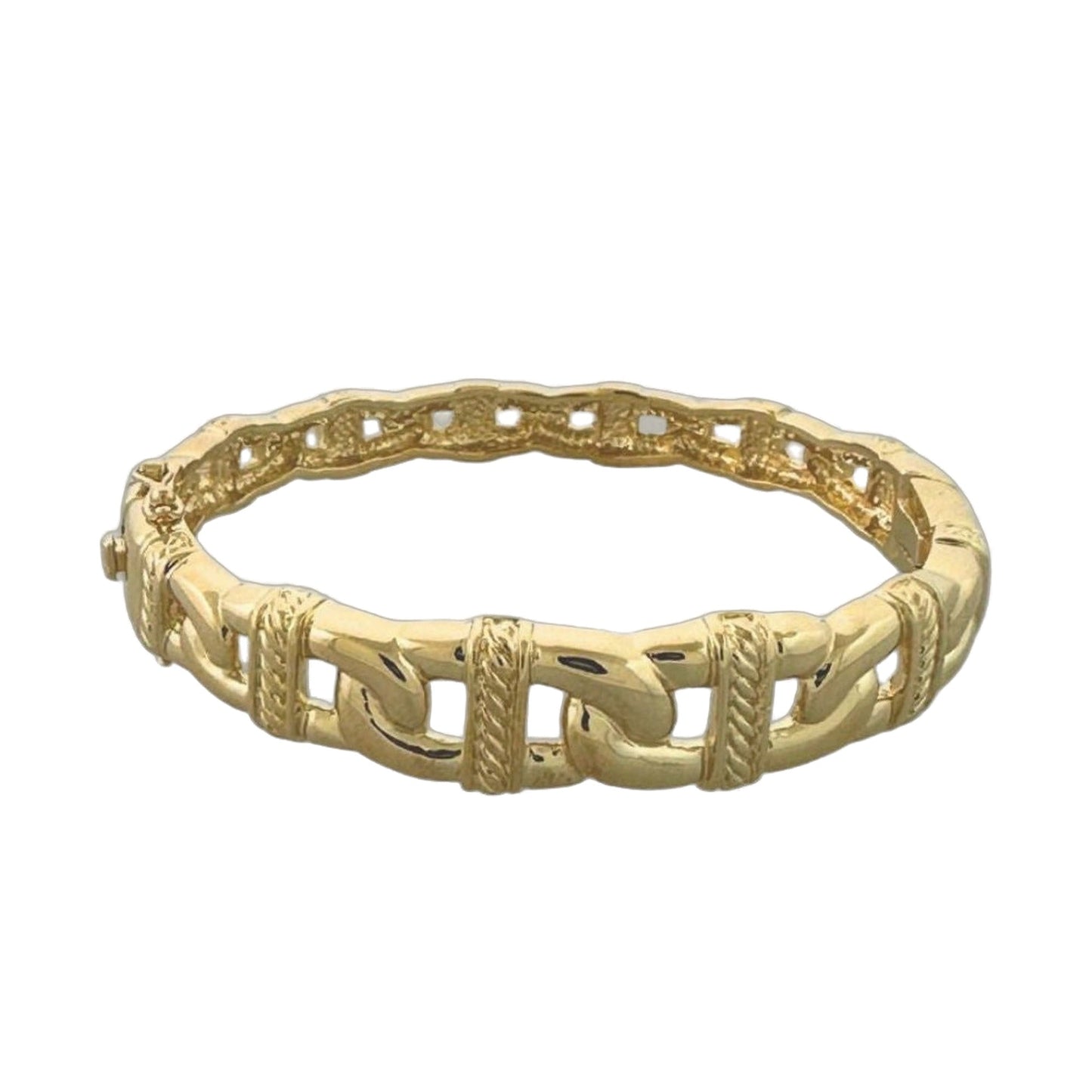 Chain Link Bangle by Lauren G Adams, gold-tone textured bracelet on Tampa Home & Garden Store