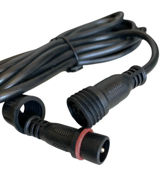 Tail light bar extension cable 10ft black with waterproof round connectors and red seal on Tampa Home & Garden Store