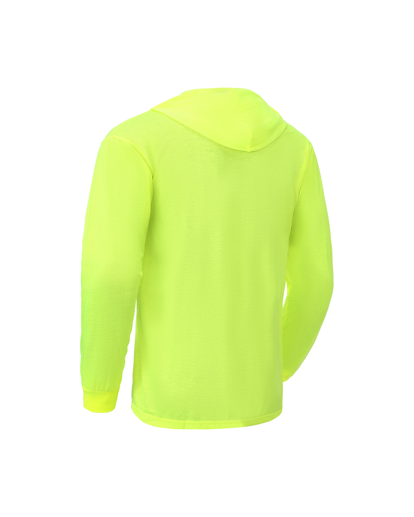 Ideal Club High Visibility neon safety hoodie, lightweight back view, neon yellow on Tampa Home & Garden Store