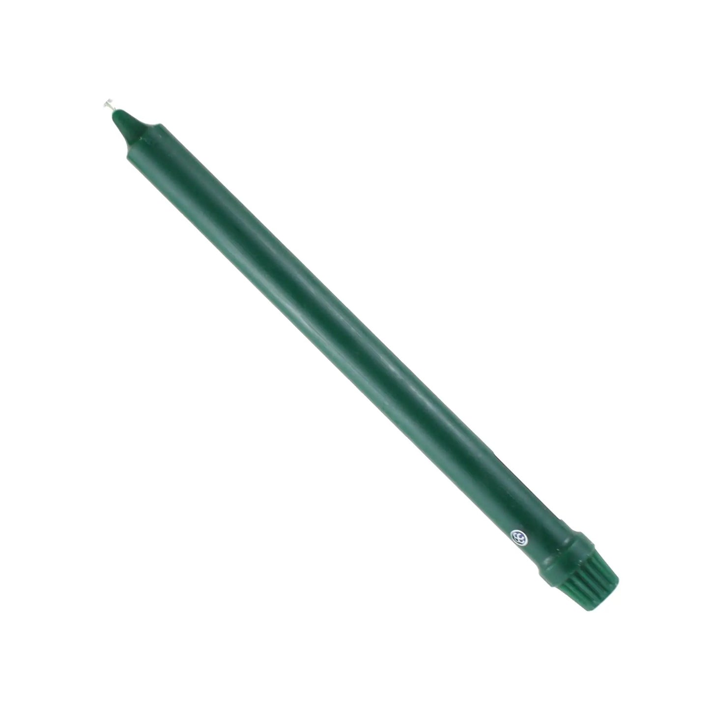Colonial Candle Evergreen Taper Candle 12 Inch green wax, by The Country Christmas Loft on Tampa Home & Garden Store
