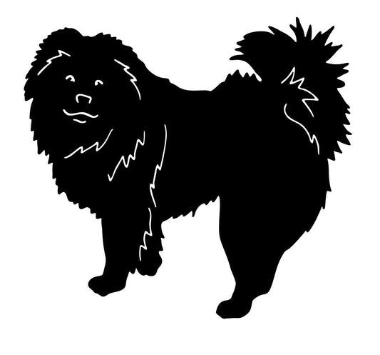 Chow Chow dog garden stake silhouette in black by Rustica Ornamentals for Home & Garden on Tampa Home & Garden Store