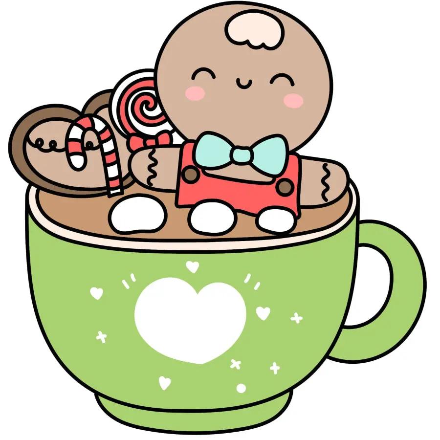 Christmas Sign, Gingerbread Mug, wood sign, DECOE-W-903426, 22" Door Hanger - Tampa Home & Garden Store