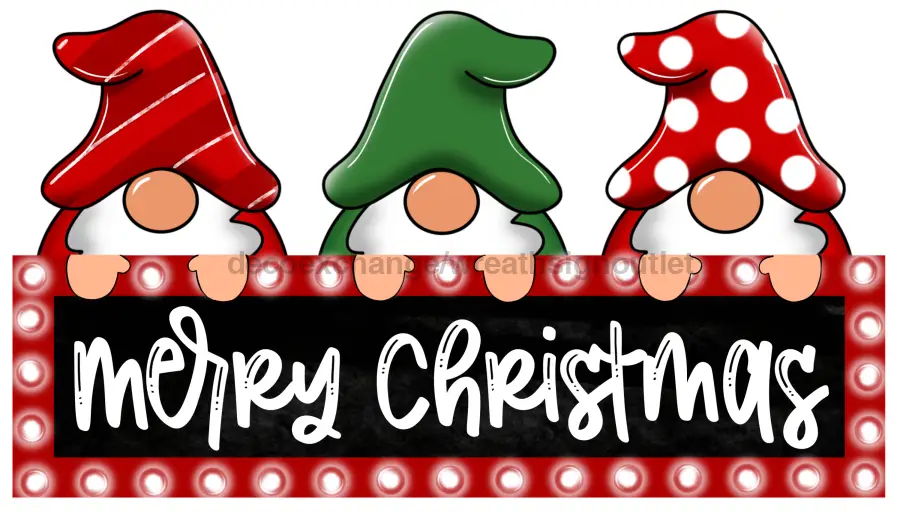 Gnome Christmas Door Hanger Sign in birch wood, 22-inch, DecoExchange novelty sign on Tampa Home & Garden Store