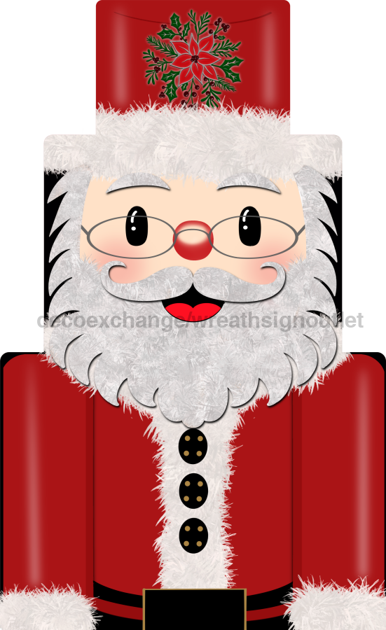 Cartel de Navidad, cartel de Papá Noel, cartel de madera, DECOE-W-358, colgador de puerta de 22"