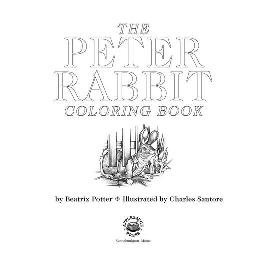 Peter Rabbit Coloring Book cover featuring Beatrix Potter tale art by Charles Santore on Tampa Home & Garden Store