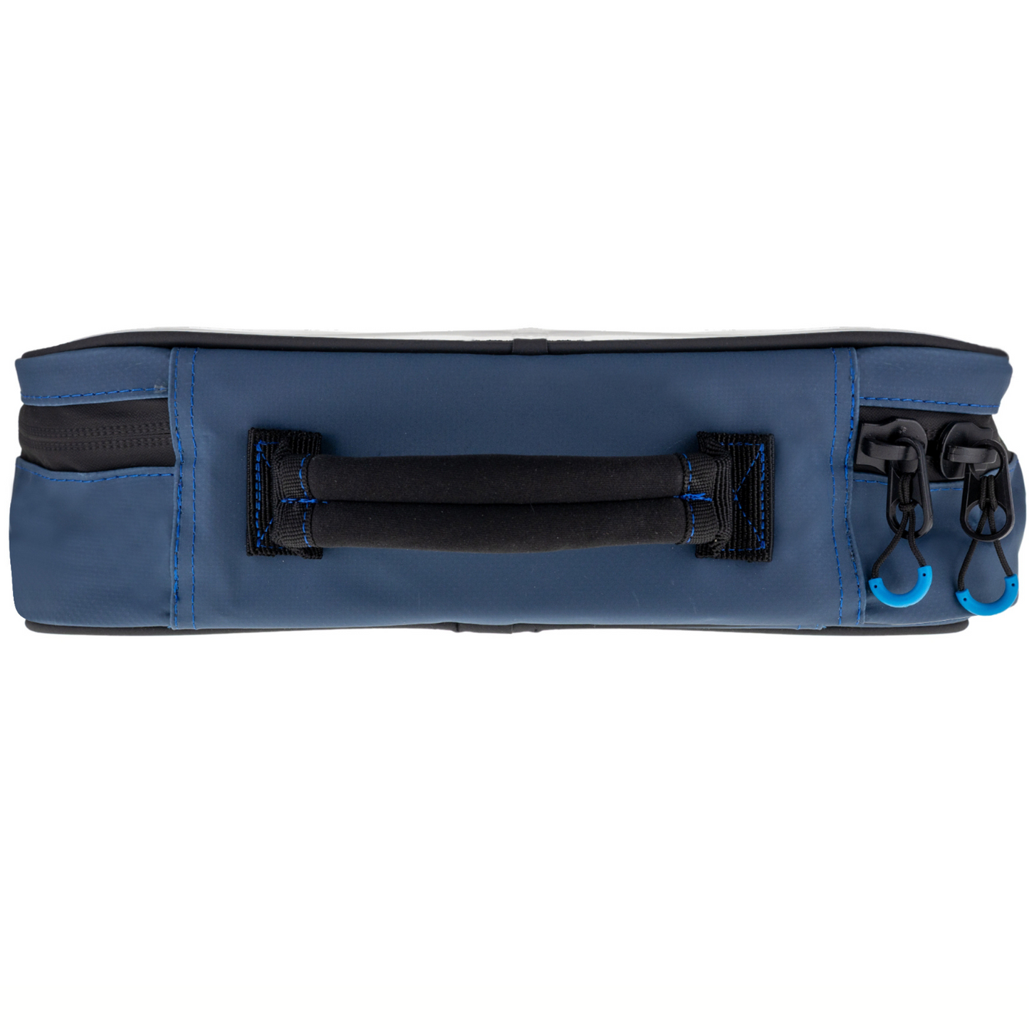 Reaction Tackle blue bait binder and storage bag with reinforced pull handle and dual zippers on Tampa Home & Garden Store