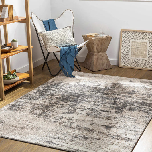 Clontarf Luxe Charcoal area rug, contemporary design in charcoal tones by Boutique Rugs on Tampa Home & Garden Store
