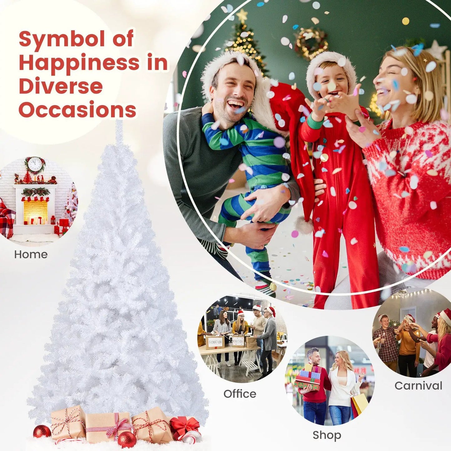 8 ft white PVC Christmas tree with stand DirectDeals on Tampa Home & Garden Store