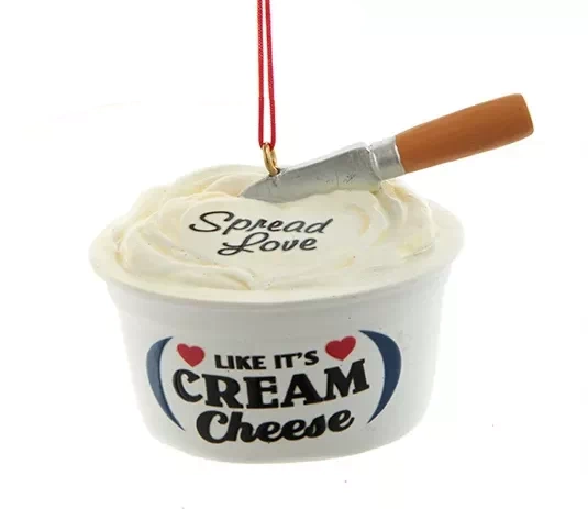 Adorno de tina de queso crema
