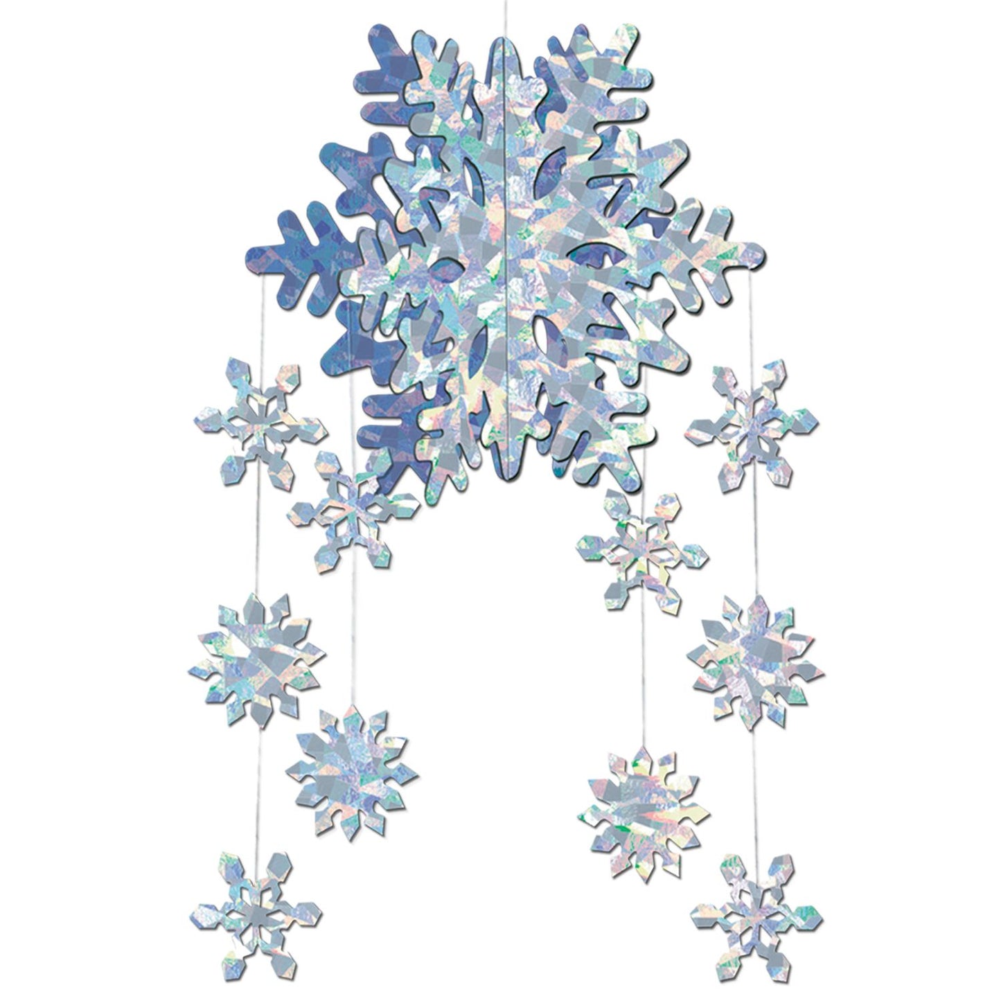Móvil de copos de nieve en 3D