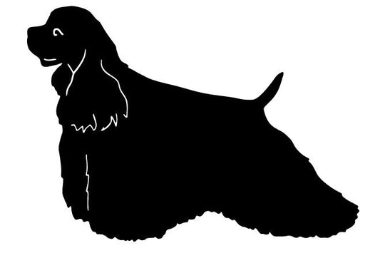 Cocker Spaniel garden stake or wall hanging silhouette, Style 1, black, Rustica Ornamentals on Tampa Home & Garden Store