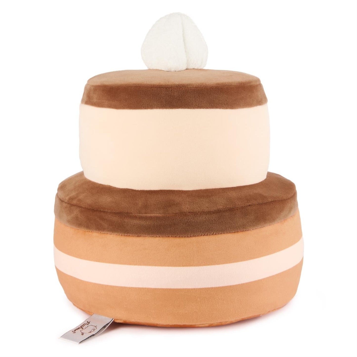 Pusheen Sweets Chocolate Cake Squisheen plush cake toy with brown layers and white topper on Tampa Home & Garden Store