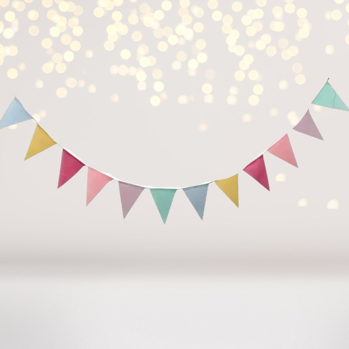 Colorful Burlap Party Banner rainbow triangle flags garland by Chicky Chicky Bling Bling on Tampa Home & Garden Store